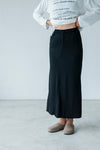 BLACK EXTRA SOFT COTTON SWEAT SKIRT *LAST 2*