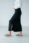 BLACK EXTRA SOFT COTTON SWEAT SKIRT *LAST 2*