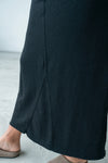 BLACK EXTRA SOFT COTTON SWEAT SKIRT *LAST 2*