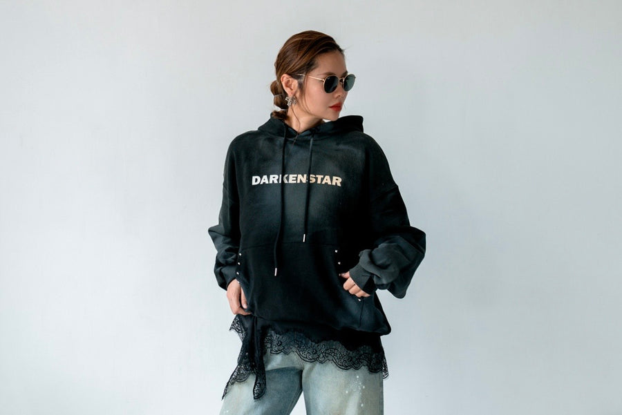 WASHED BLACK STUDDED HOODIE ⭐️BEST BUY⭐️ *LAST ONE*