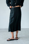 ( SILVER / BLACK ) SILVER TEXTURED MIDI SKIRT *LAST 2*