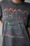 VINTAGE WASHED GREY DISTRESSED AC/DC BAND TEE ⭐️BEST BUY⭐️