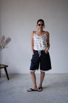 IVORY POLKA DOT SATIN CAMI