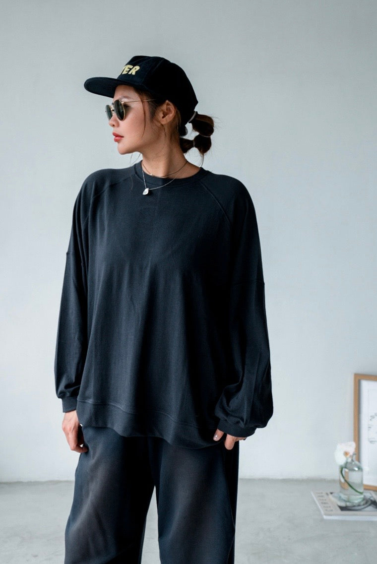 ( NAVY / GREY ) EXTRA TENDER LONG SLEEVE ⭐️BEST BUY⭐️