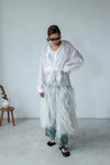 WHITE PINSTRIPED OVERSIZED SHIRT *LAST 2*