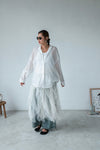 WHITE PINSTRIPED OVERSIZED SHIRT *LAST 2*