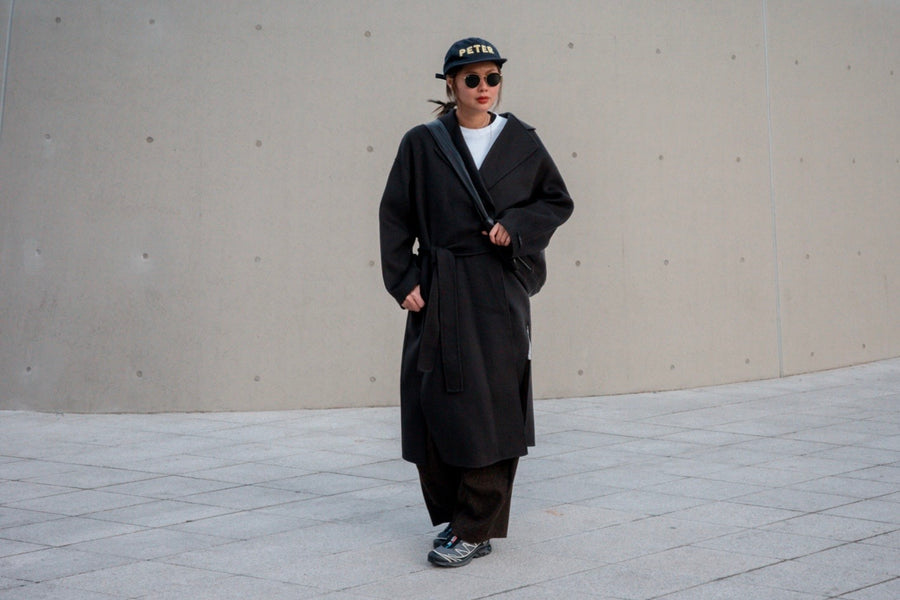 ( CHARCOAL / BROWN ) PREMIUM HANDMADE 100% WOOL COAT ⭐️BEST BUY⭐️ *LAST 2*