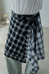DUO CHECKERED WRAP SKIRT 🌟