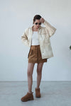 ( CAMEL / BLACK ) SUEDE LACE UP MINI SKIRT *LAST 2*