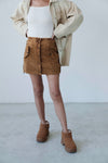 ( CAMEL / BLACK ) SUEDE LACE UP MINI SKIRT *LAST 2*