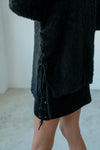 BLACK LACE UP TURTLE NECK WOOL SWEATER *LAST 3*