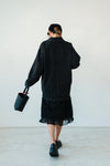 BLACK TASSELS CHIFFON MIDI SKIRT *LAST 3*