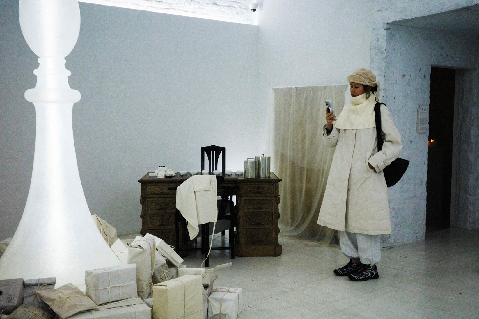 OFF WHITE STAND UP COLLAR MINIMALIST DOWN COAT ⭐️BEST BUY⭐️ *LAST ONE*