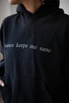 WASHED BLACK SLOGAN HOODIE *LAST 2*