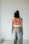 ( BLACK / WHITE ) LOW BACK CAMI WITH PAD ( PRE ORDER )