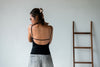 ( BLACK / WHITE ) LOW BACK CAMI WITH PAD ( PRE ORDER )