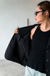 BLACK EXTRA THIN COTTON BLAZER *LAST 2*