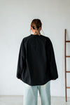 BLACK EXTRA THIN COTTON BLAZER *LAST 2*