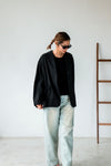 BLACK EXTRA THIN COTTON BLAZER *LAST 2*