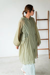 ( WHITE / SAGE ) PREMIUM FLOWER SHEER PARKA 🌟 *LAST 2*