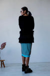 ( GREEN / BLUE ) MESHED PENCIL SKIRT