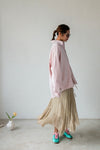 ( 3 COLOURS ) WRINKLED CHIFFON SKIRT