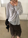 ( 7 COLOURS ) EXTRA THIN SUMMER COTTON LONG SLEEVE