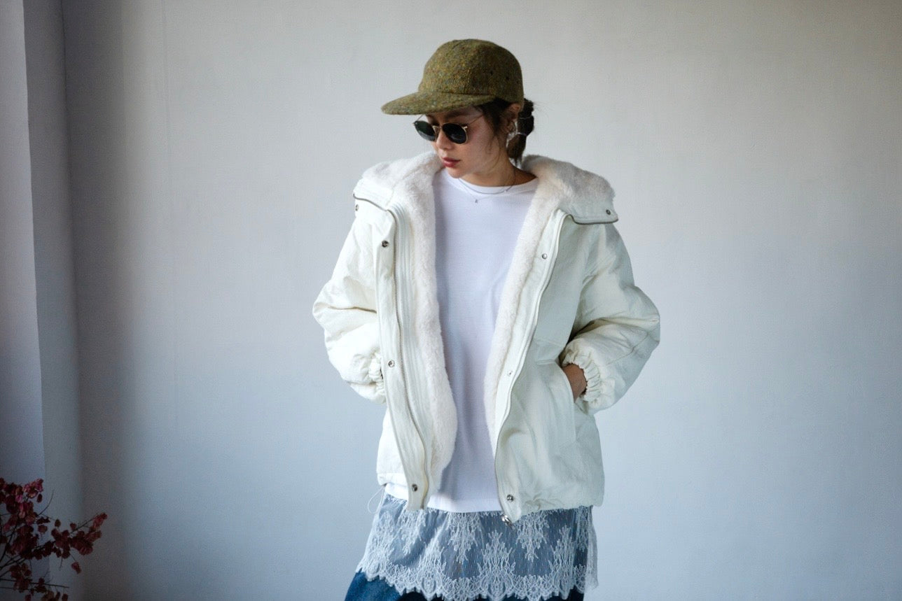 MILKY WHITE FLUFFY WOOL LINED JACKET ⭐️BEST BUY⭐️