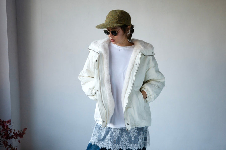 MILKY WHITE FLUFFY WOOL LINED JACKET ⭐️BEST BUY⭐️