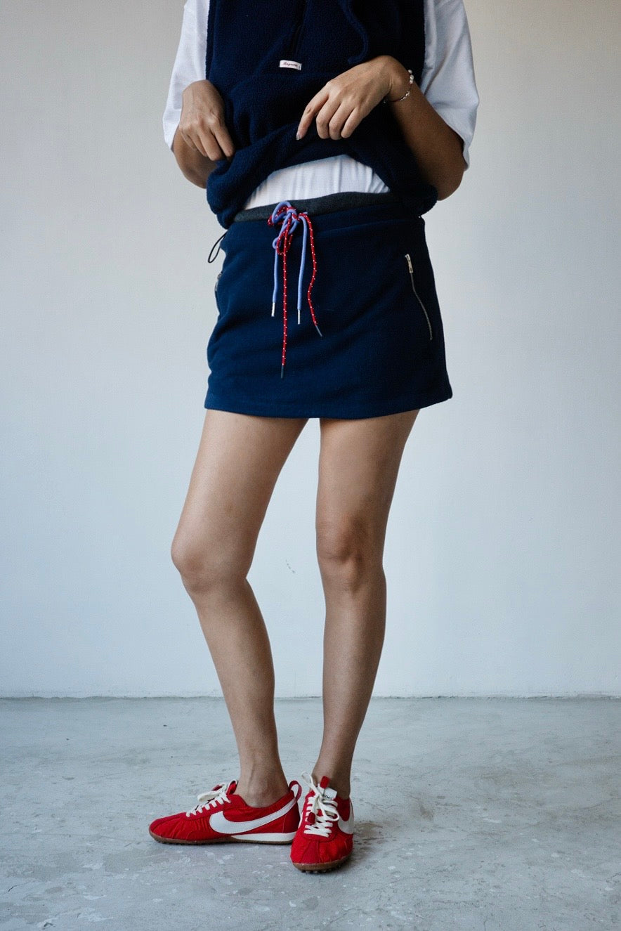 NAVY FLEECE SKIRT SHORTS *LAST 2*