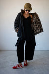 LEOPARD DOUBLE FACED FLEECE JACKET *LAST 2*
