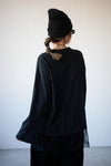 ( BLACK / WHITE ) LACE TRIMMED LONG SLEEVE *LAST 2*