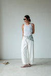 ( BLACK / WHITE ) 2 WAY COTTON PANTS