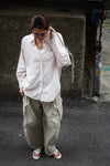 ( MINT / LIGHT PINK ) LOOSE FIT SOFT COTTON SHIRT