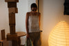 ( WHITE / BEIGE ) CROCHET SCARF STYLE VEST