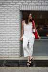 WHITE LACE UP VEST *LAST 2*