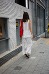 WHITE LACE UP VEST *LAST 2*