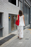 WHITE LACE UP VEST *LAST 2*
