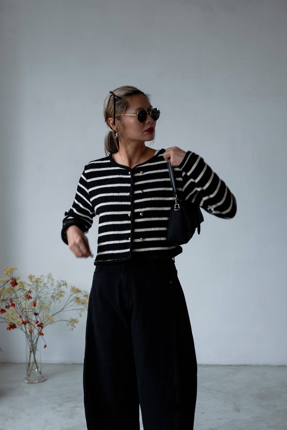 PANDA STRIPE KNIT CARDIGAN ⭐️ *LAST ONE* – KARNANA FASHION