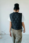 ( GREEN / BLACK ) QUILTED LACE UP VEST 🌟BEST BUY🌟