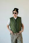 ( GREEN / BLACK ) QUILTED LACE UP VEST 🌟BEST BUY🌟