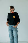 BLACK "FBI"  TEE