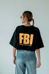 BLACK "FBI"  TEE