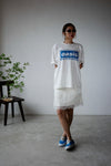 BUTTER SATIN LACE TRIMMED SKIRT