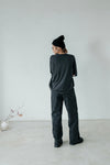 BLACK LEOPARD WIDE LEG JEANS *LAST 2*