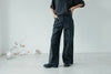 BLACK LEOPARD WIDE LEG JEANS *LAST 2*