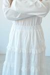 WHITE BRODERIE ANGLAISE COTTON POPLIN SKIRT