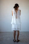 WHITE CROCHET MIDI SKIRT