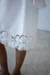 WHITE CROCHET MIDI SKIRT