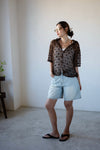 ( WHITE / BROWN ) SHEER MESH POLKA DOT COVER UP *LAST 2*